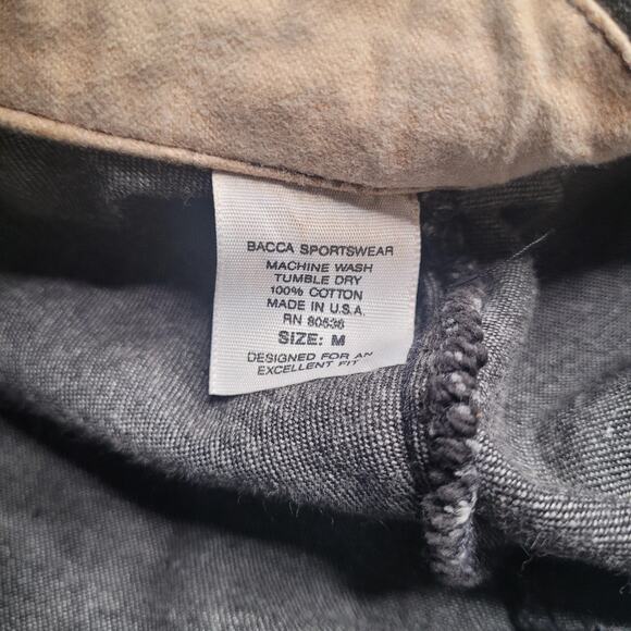 VTG Stoney River Coat Mens Medium Black Denim Duster Western USA Drover Outback - Picture 8 of 10